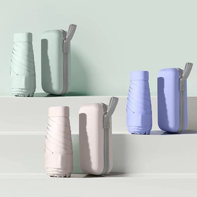 Mini Umbrella with Case for Men & Women (Manual Open)