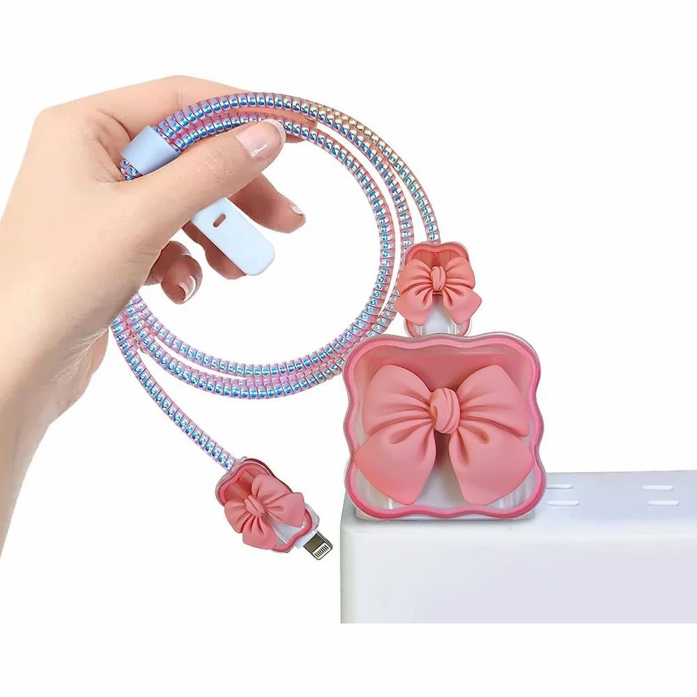 Cute 3D Bow Design Cover for Charger Adapter