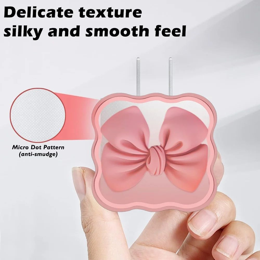 Cute 3D Bow Design Cover for Charger Adapter