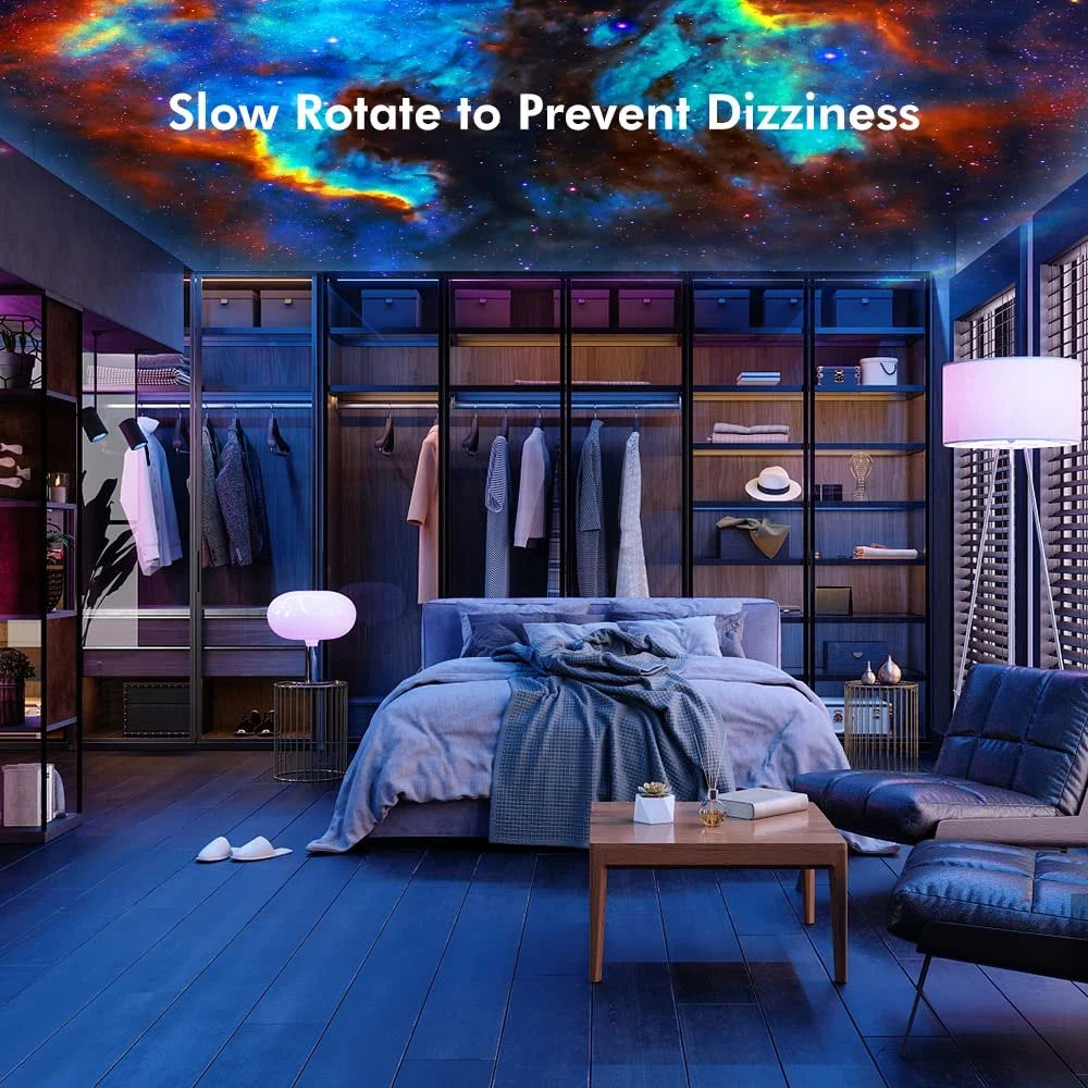 GalaxyGlow 360° Star Projector & Night Light for Bedrooms | 12 Replacement Discs